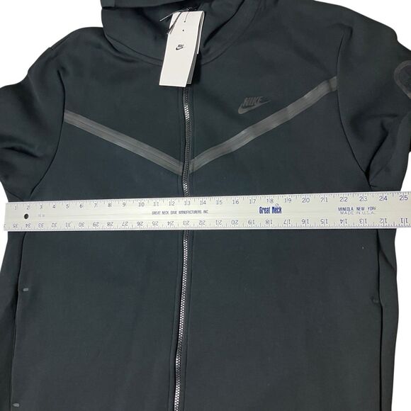 Nike Hoodie Mens XXL-TALL Black Full Zip Tech Fleece Sport Activewear CU4489-010 - Picture 6 of 13